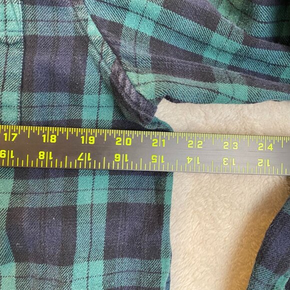 Jack Wills Mens Shirt XL Blackwatch Green & Navy Plaid Classic Fit Button-Up - Picture 9 of 11